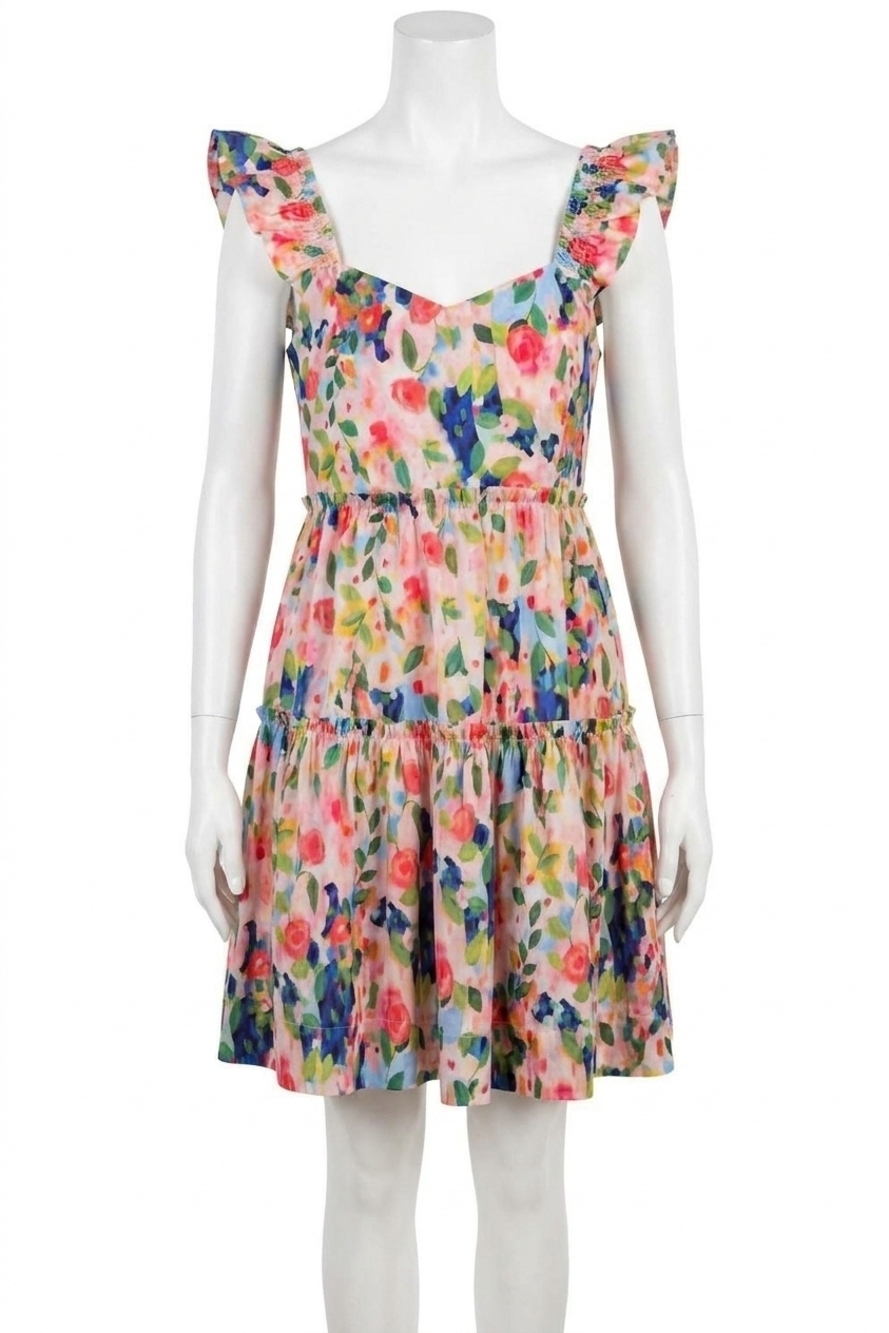 NEW KORI sleeveless floral print dress in multi